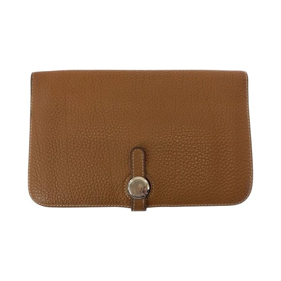 HERMES Brown Leather Wallet - Picture 1 of 10